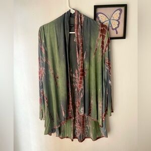 Greater Good Open Tie Dye Cardigan